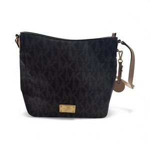 Michael Kors Signature Black and Tan Shoulder Bag